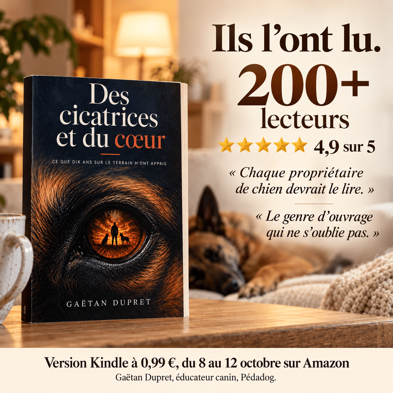 Le livre « Des cicatrices et du cœur » de Gaëtan Dupret, noté 4,9 sur 5 par plus de 200 lecteurs, version Kindle à 0,99 € du 8 au 12 octobre sur Amazon